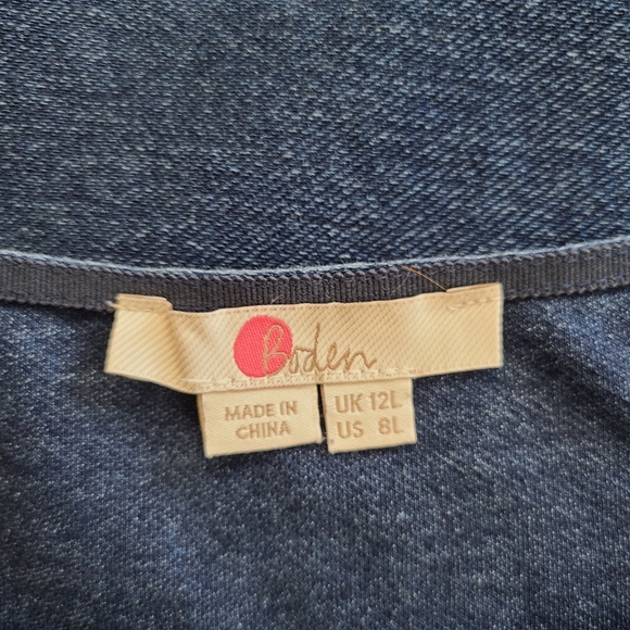 BODEN Trinity Jersey Dress in Dark Denim Size 8L - Picture 13 of 14